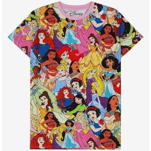 Cakeworthy Disney Princess Characters Allover Print T-Shirt
